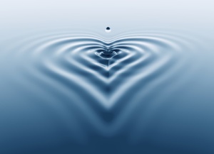 Heart shaped splash